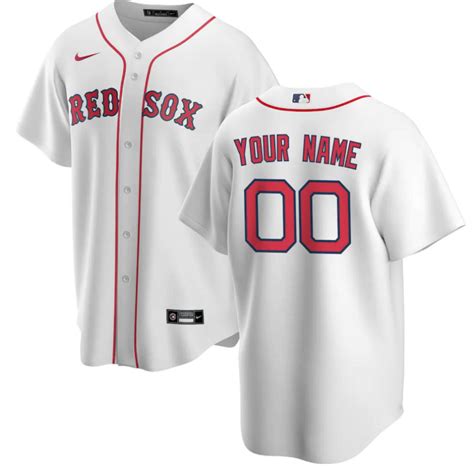 men's boston red sox nike white home replica custom jersey|boston red sox jersey.